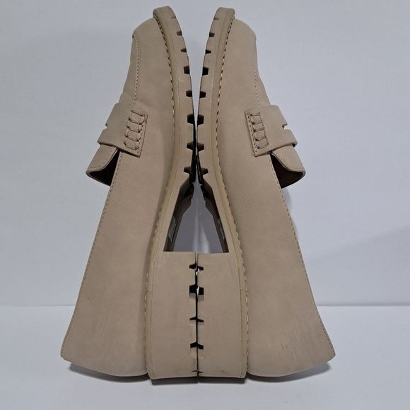 Dolce Vita Catalina Slip On Flats Penny Loafer Platform Size 8.5 Light Tan - Picture 4 of 12